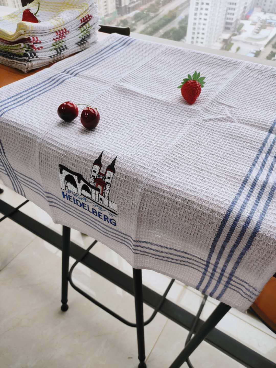 Напечатанные полосы хлопчатобумажные полотенца для взрослых гольфистов