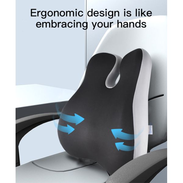 Customized Logo Cotton Memory Foam Lumbar Support Chair Cushion for Orthopedic Comfort