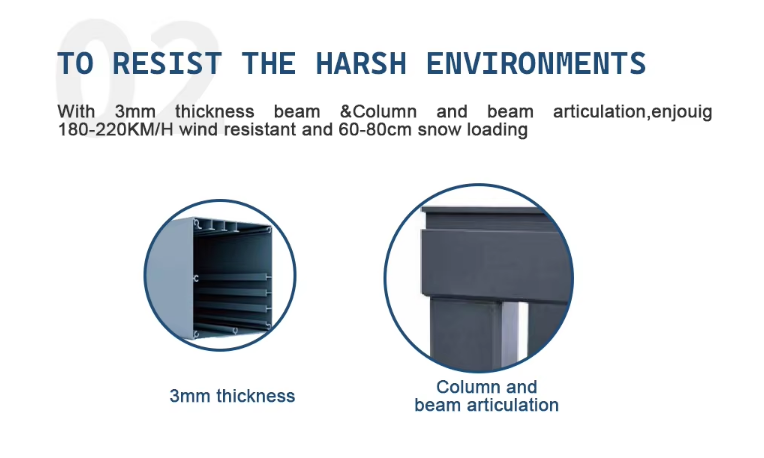 Luxury outdoor shutters awning Terrace awning waterproof electric