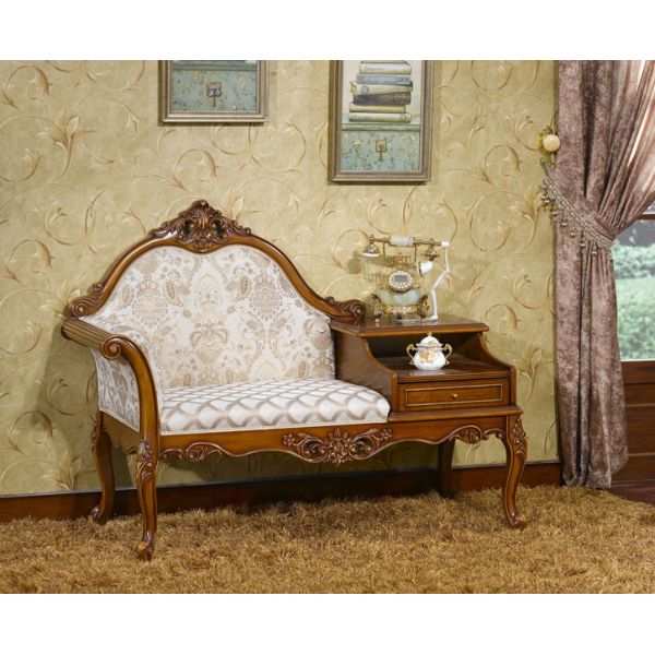 Salon Modern Simple Luxury Chaise Lounge Velvet Fabric Vintage Telephone Chair