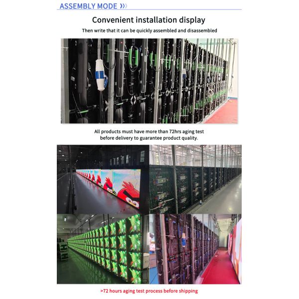 P3.91mm Pixel Pitch LED Rental Screen with 500x500mm Cabinet Size and 1920HZ Refresh Rate for Indoor Events