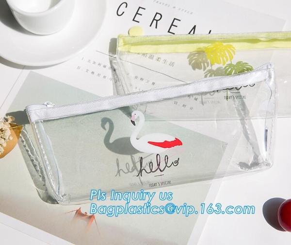 Eco Friendly Silicone Cylinder Zipper Bag, pu book band with elastic band, student pecil bag, Multi-Purpose Clip-On Zipp
