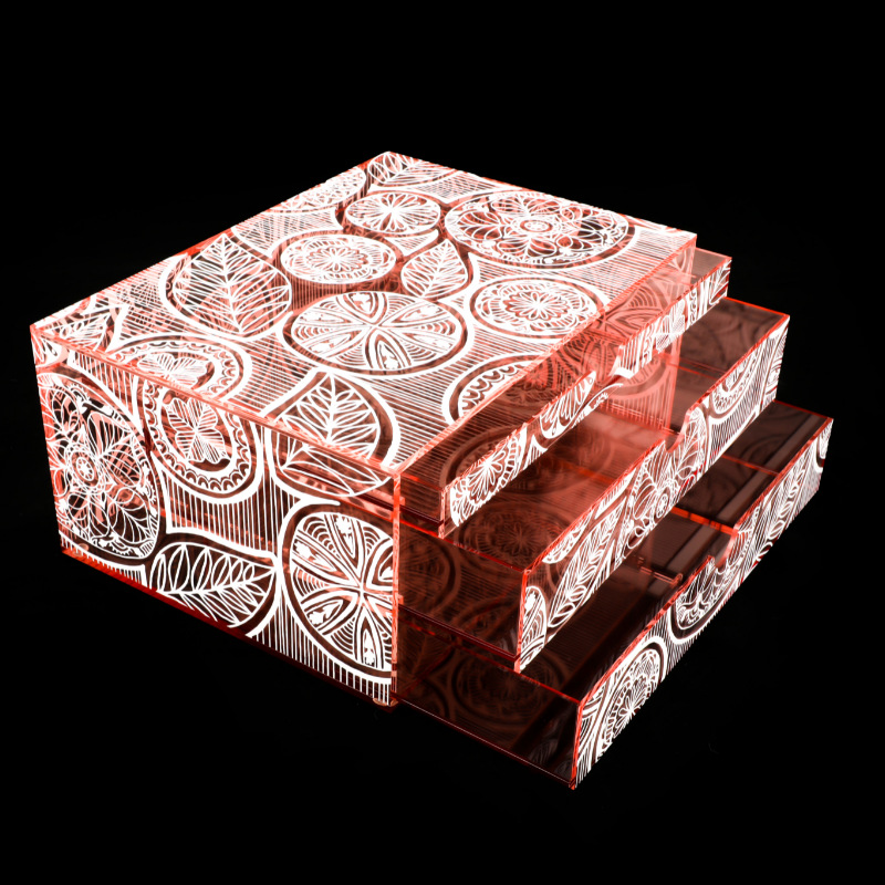 Custom Multifunctional Dresser Lipstick Cosmetics Storage Box Transparent Plastic Injection Acrylic Multi-Layer Drawer Type