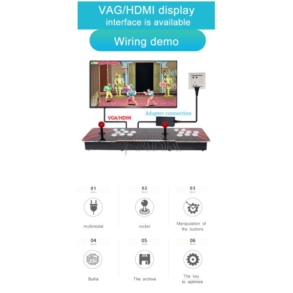2 Player Camouflage 6 Key Wired Acrylic Console