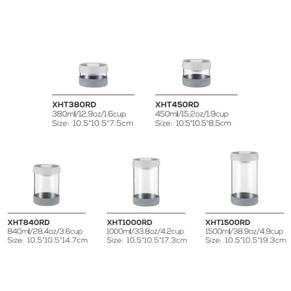 Various Sizes Vacuum Seal Glass Jar with All-in-One Home Storage Solution for Lifestyle Variety Stores & Import Supermarkets
