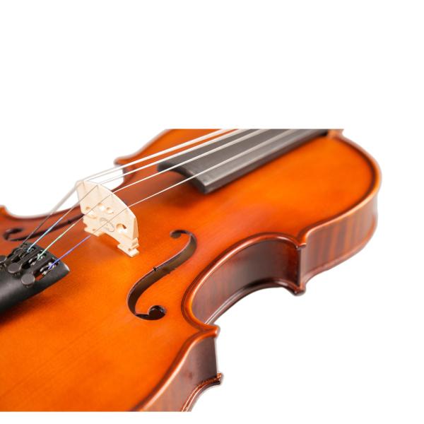Tengling FLV2113 Full Size Flamed Solid Wood Violin Handmade for Beginner Spruce wood production, because of its softer