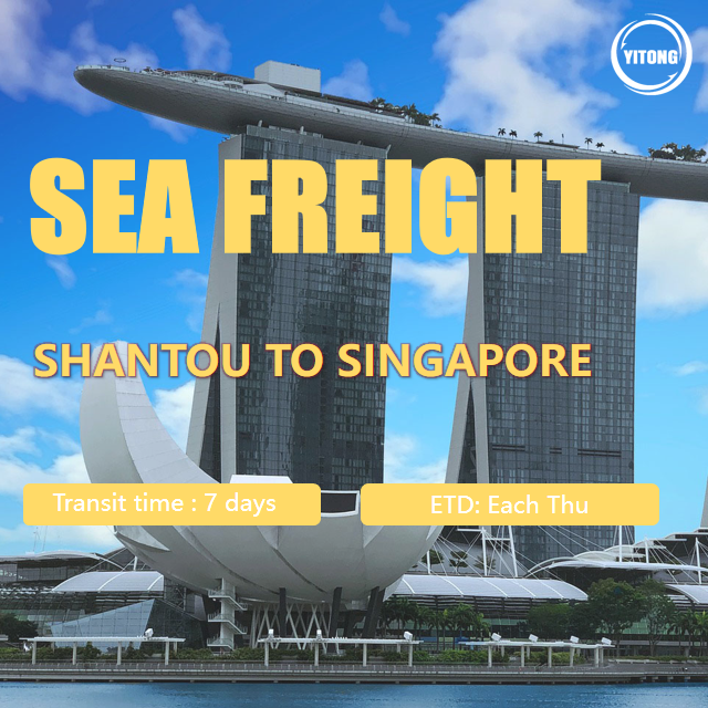 Международная перевозка моря от Shantou к порту Сингапура, который нужно перенести