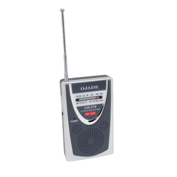 OE-1201 FM AM Radio With Bluetooth Support and Built in Speaker for Earphone Listening AA Battery Included