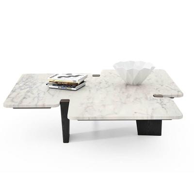 mármore italiano personalizado 700mm do estilo do titânio da mesa de centro 1.4m