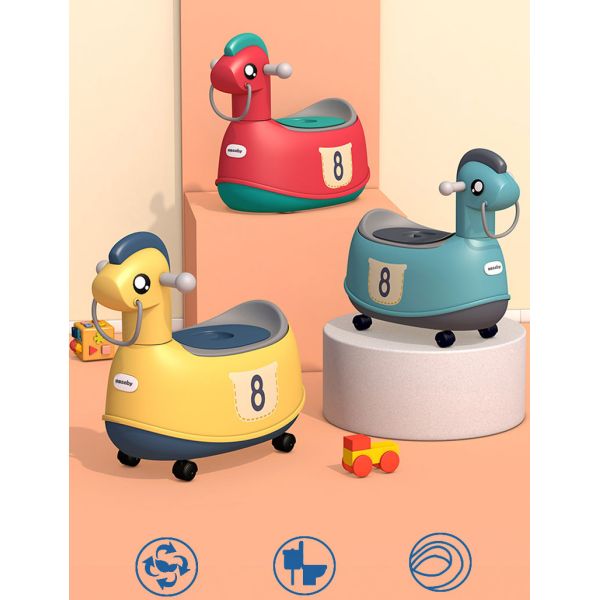 Mobile Splash-Proof Urinal Training Seat for Boys and Girls Animal Pattern Type Baby Basin