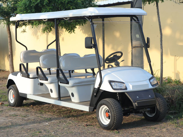 Buggy en acier électrique de chariot de golf de lithium coutume blanche de 30