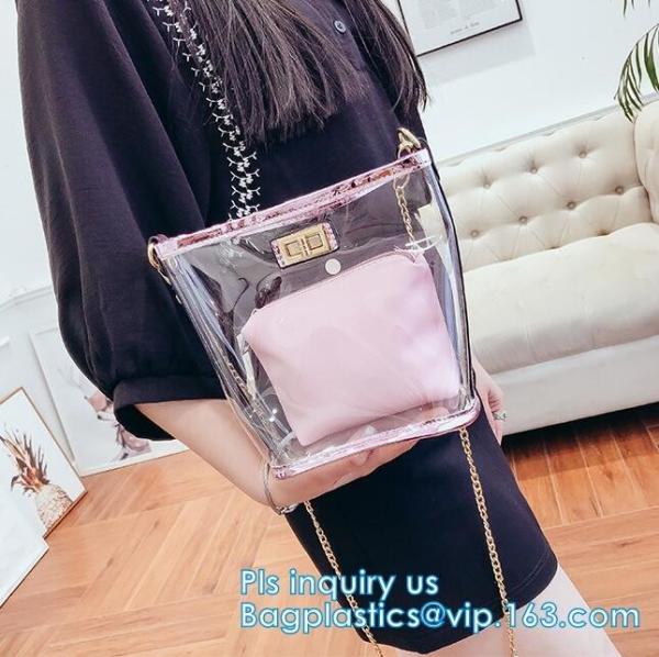 reusable shopping Pvc Vinyl Plastic Beach Bag Large Shopper Shoulder Bag, 600D pvc coated handling promotion shopping ba