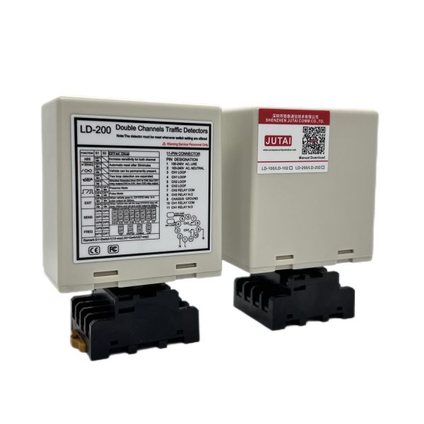 17 Dip Switch Dual Channel Loop Detector 15μH-2000μH Self Turning Range