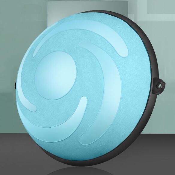 Sky Blue Half Yoga Ball With Handles , Pilates Half Ball Customized Logo