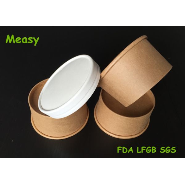 Hot and Cold Food Kraft Paper Cups , thermal disposable cups FOR Beverage or Ice Cream