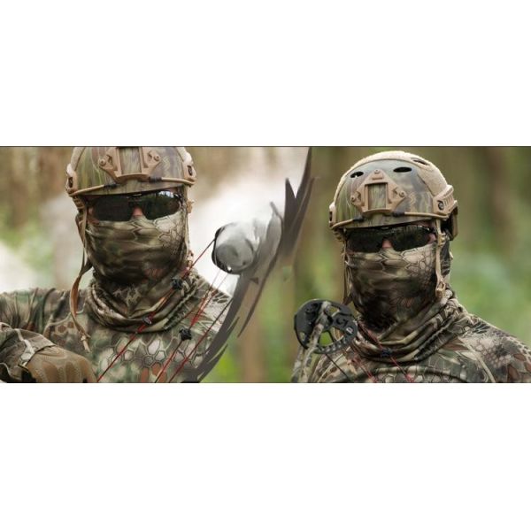 Camouflage Tactical Neck Gaiter Quick Dry Polyester Outdoor Headscarf