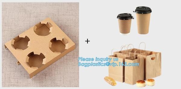 Manufacturer Disposable Take Away Free Samples 4 Paper Cup Holder Tray Carrier,paper holder,newspaper holder recycling,t