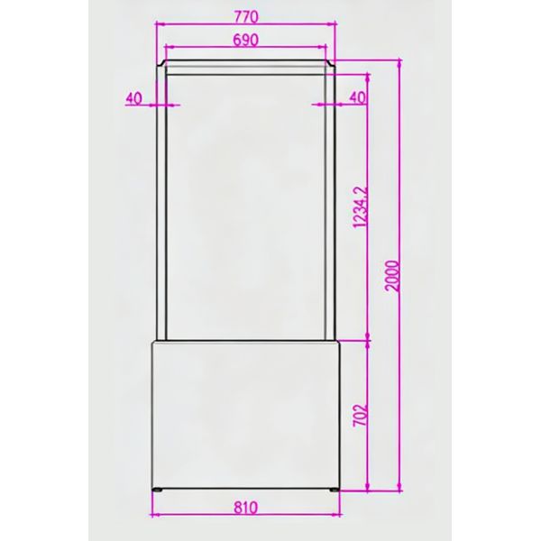 55-inch Vertical OLED transparent Wenbo cabinet For Cultural and museum OLED Transparent Display Showcase