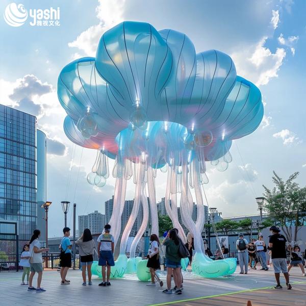 Outdoor Decorative Balloons LED Lighting Fixtures for Square