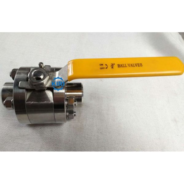 NPT End High Pressure Ball Valve , Industrial Ball Valve Round Body Type