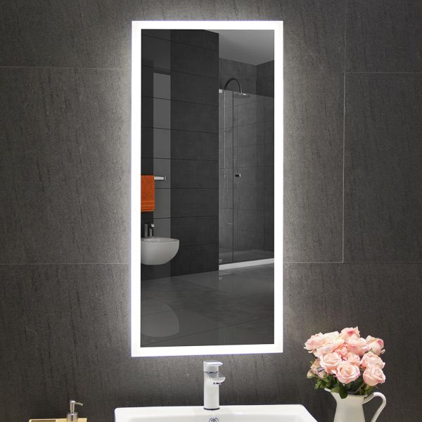 Угловое акриловое освещенное стрижка LED освещенное зеркало W18