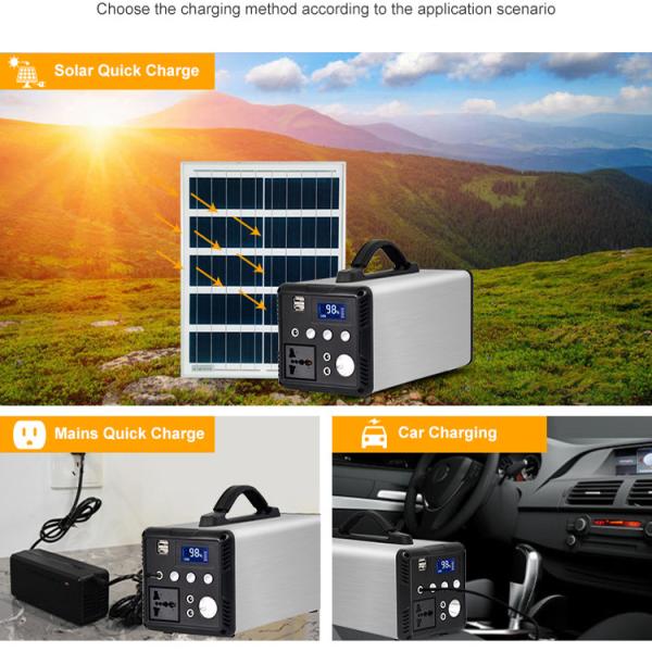 200W 220V 230V EU Plug Powerstation Outdoor Camping Solar Generator LiFePO4 Battery Portable Solar Power Station