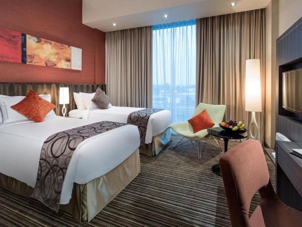 Hotel style apartment interior design of Laminated furniture for Wall mounted cabinet and Upholstered headboard bed