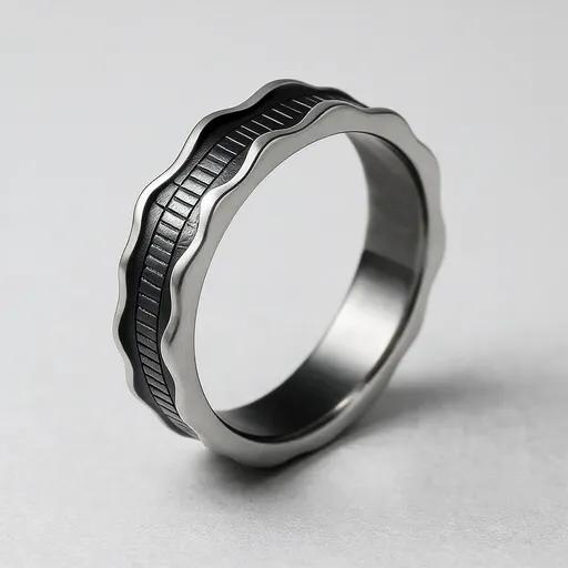 Anillo de joyería de moda al por mayor, anillo de boda irregular de acero inoxidable fundido a presión para hombre