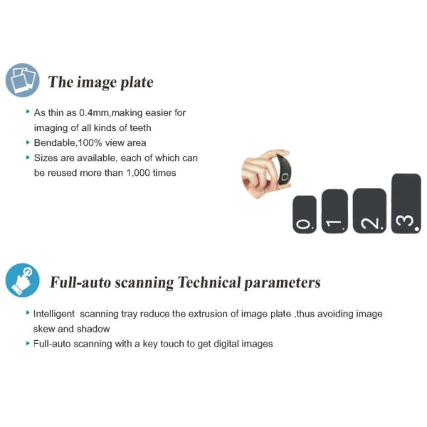 CR Imaging Plate Intraoral Dental X Ray Film Scanner