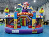 Nouveau design château gonflable maison gonflable avec diapositives clown cirque combo gonflable pour la fête pour les enfants