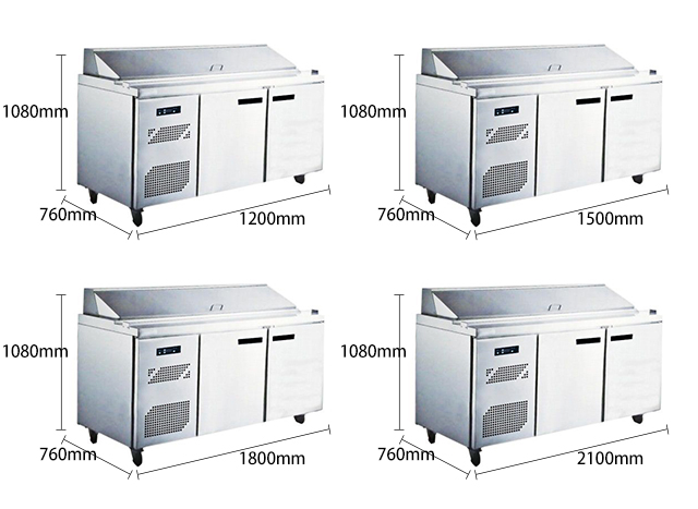 Воздушного охлаждения холодильника ресторанного обслуживании салата автоматические промышленного прочные размораживают чистка системы легкая