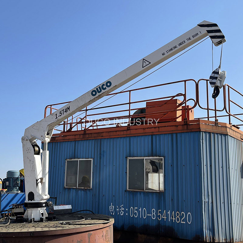 Кран постамента жесткой яхты морской 1.5t 4m заграждения оффшорный с Iacs аттестовал