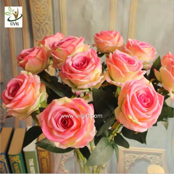 UVG FRS68 Planning a wedding in beautiful velvet rose artificial flower arrangements for table decoration