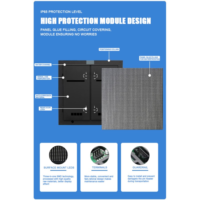 P5 Outdoor LED display screen, shopping mall activity screen, outdoor high protection, high brightness, high durability large screen