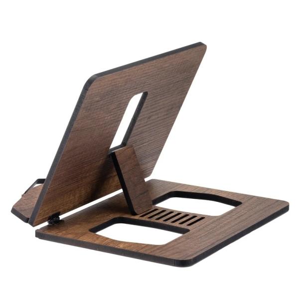 Personalized Adjustable Wooden Book Stand & Cookbook Recipe Holder Custom Foldable Portable Bible Stand Book Reader Bookend