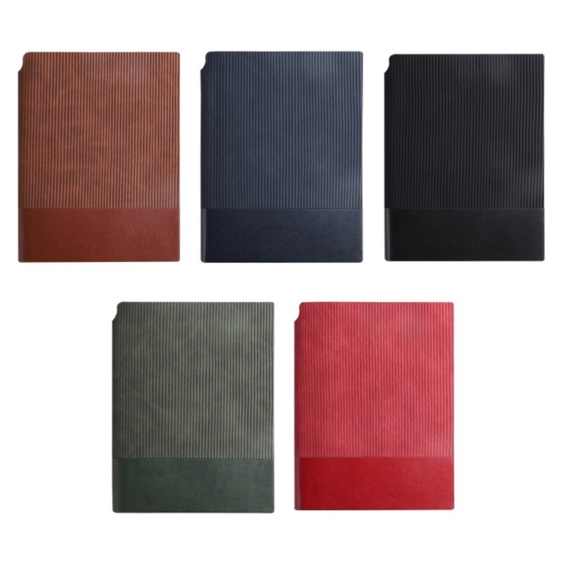 Brown Red Black Custom Leather Notebook Business Planner Gift Scratch Resistant