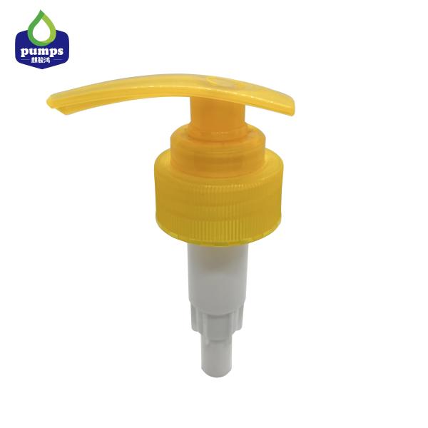 Bomba de loção cosmética de dosagem de cor amarela 33/410 4 cc para xampu