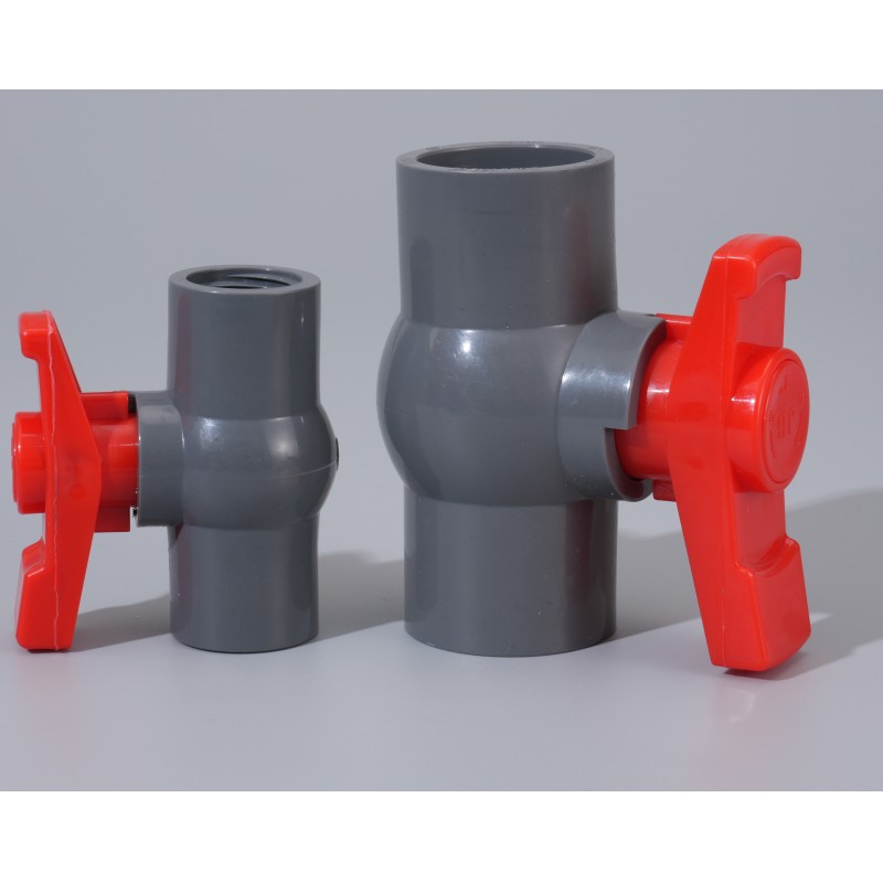 Custom Reducing Thread Customized PVC Plastic Ball Valve for Custom Pool Mixed Size Pipe Connection