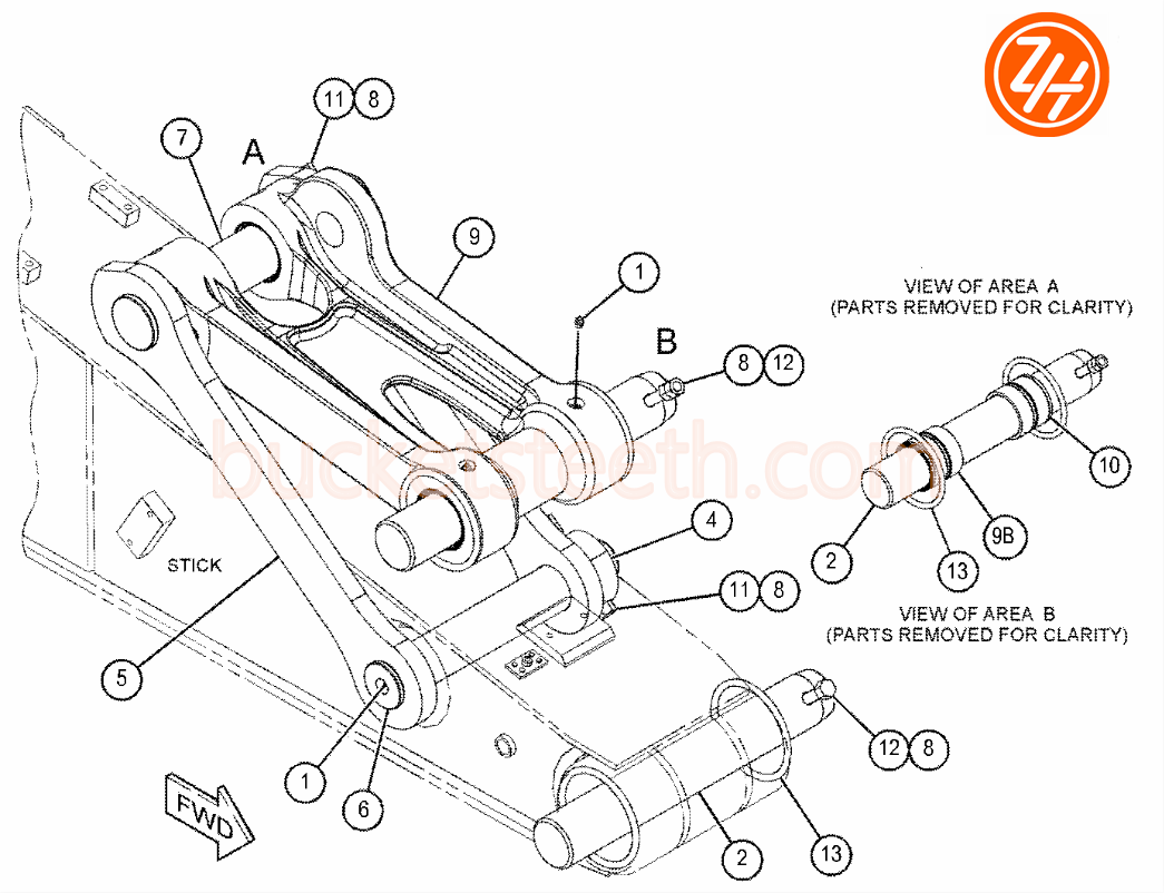 2543052 Excavator Bucket Pin