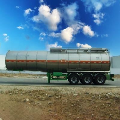 43000 Liters 28 Ton 3 Axle Trailers And Tankers For Crude Oil