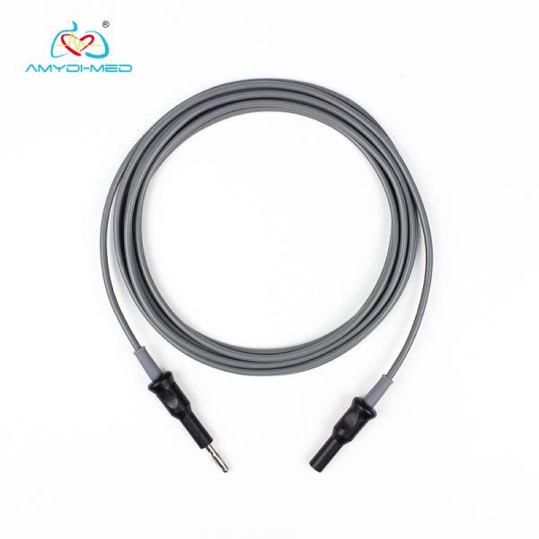 2.0MM Banana Plug Electrosurgica Silicone Bipolar Cable For Forceps