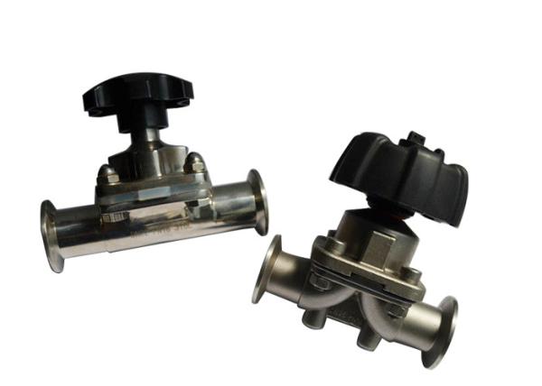 ASME BPE 2 Way Sanitary Diaphragm Valves 2'' X 0.065'' With Tri Clamp Ends