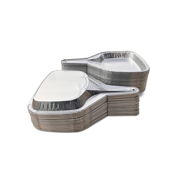 Четырехугольная алюминиевая фольга Пекарня из алюминиевой фольги с ручкой для упаковки пищи