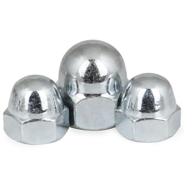 Direct Supply DIN1587 Hex Domed Cap Nuts in Nickel Galvanized White Blue Zinc Plated