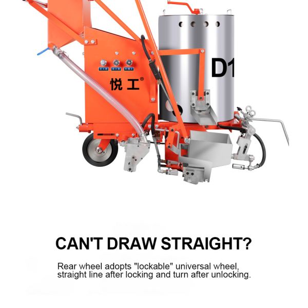 Parking Lots Stadium Road Marking Machine Diesel 6.5HP 10 L/Min 250 Bar Hydraulic Straight Line Cold Melt Spray