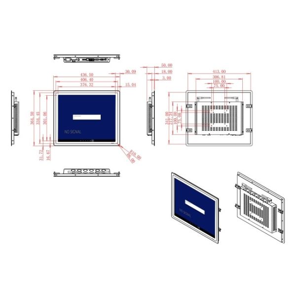 19-Inch capacitive panel for bus stations and airport terminals