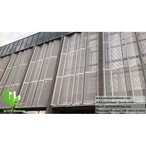 Réseau métallique à feuille perforée en aluminium pour la décoration de façades