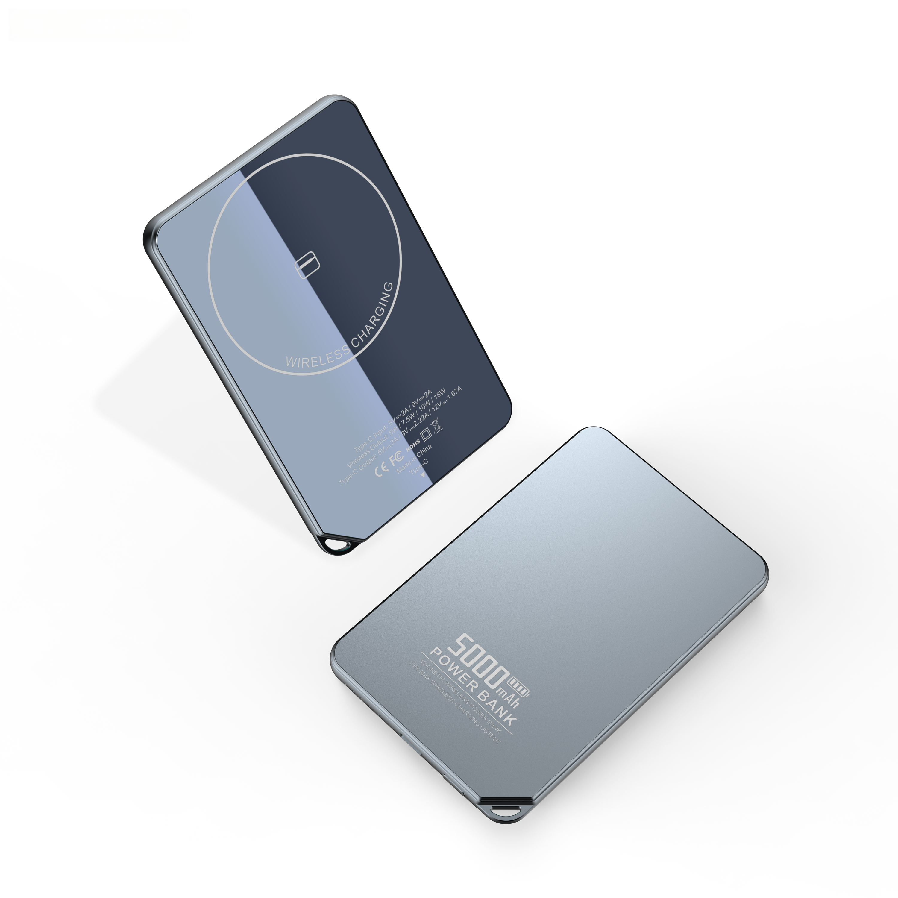 Ultra Thin Wireless Charging Power Banks 7.3mm 5000mah 20W