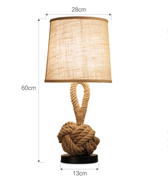 E27 Night Table Lamps For Living Room Bedroom  Rope Table Lamp(WH-MTB-141)