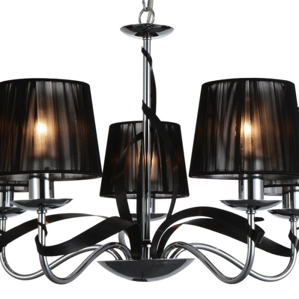 Black chic chandeliers with lampshade for Living room Bedroom Project Lighting (WH-MI-20)